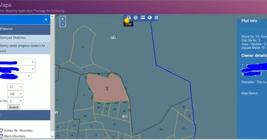 Get survey sketch of land kerala by online